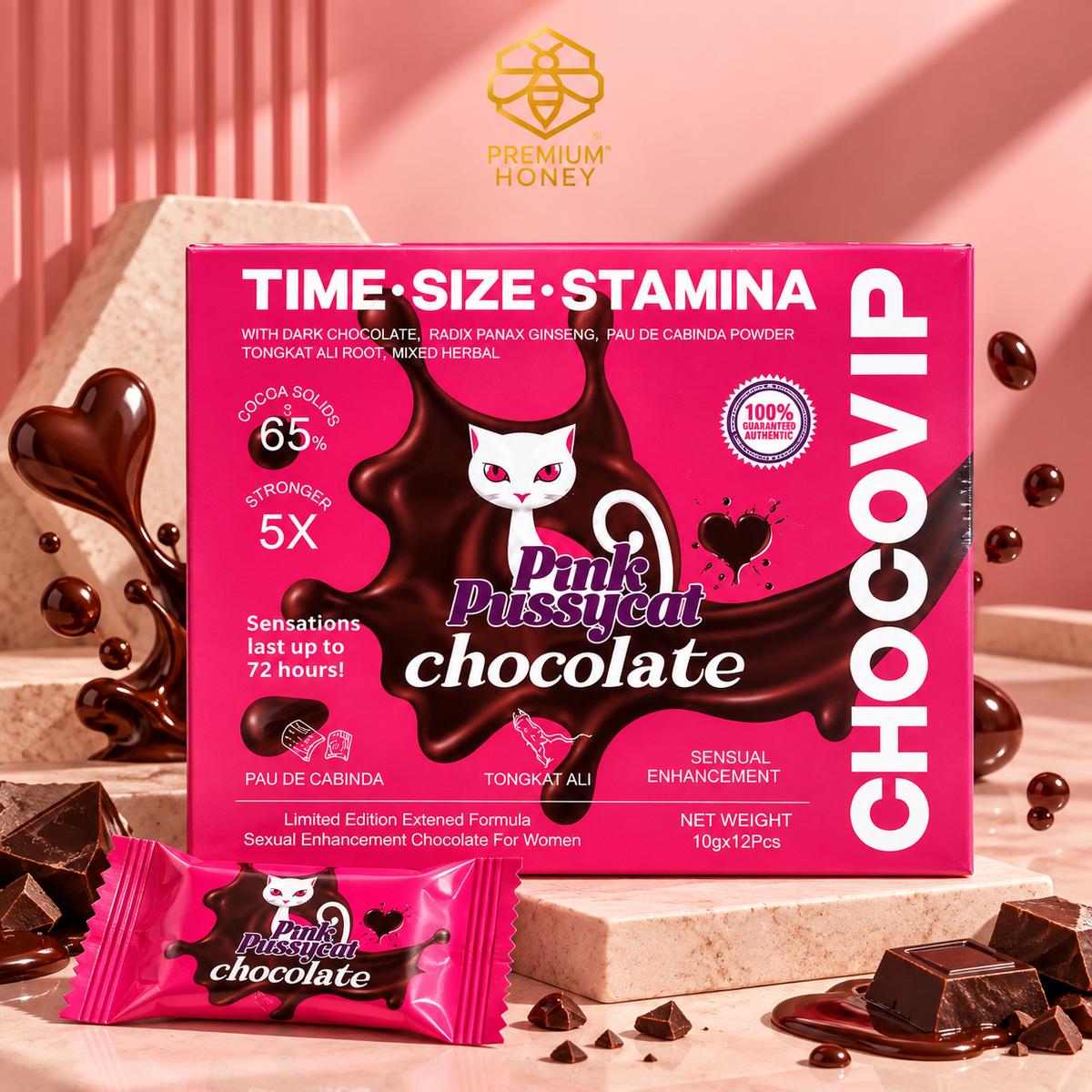 Pink Pussycat Chocolate 12 piezas