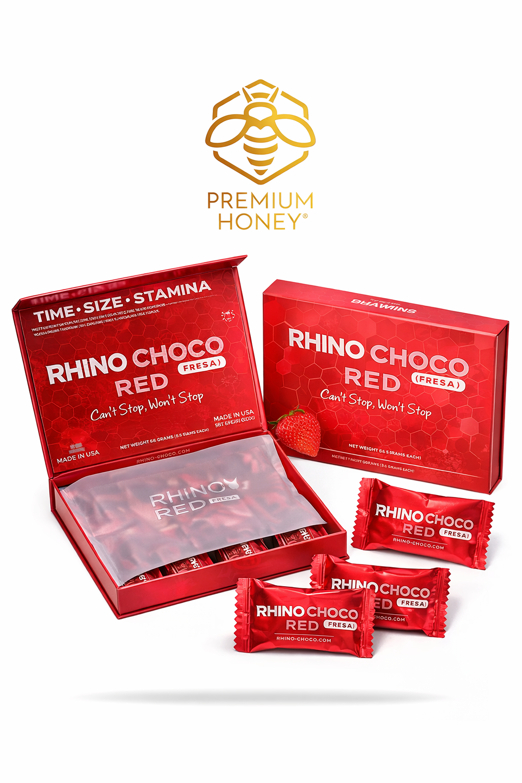 Rhino Choco Fresa 12pz