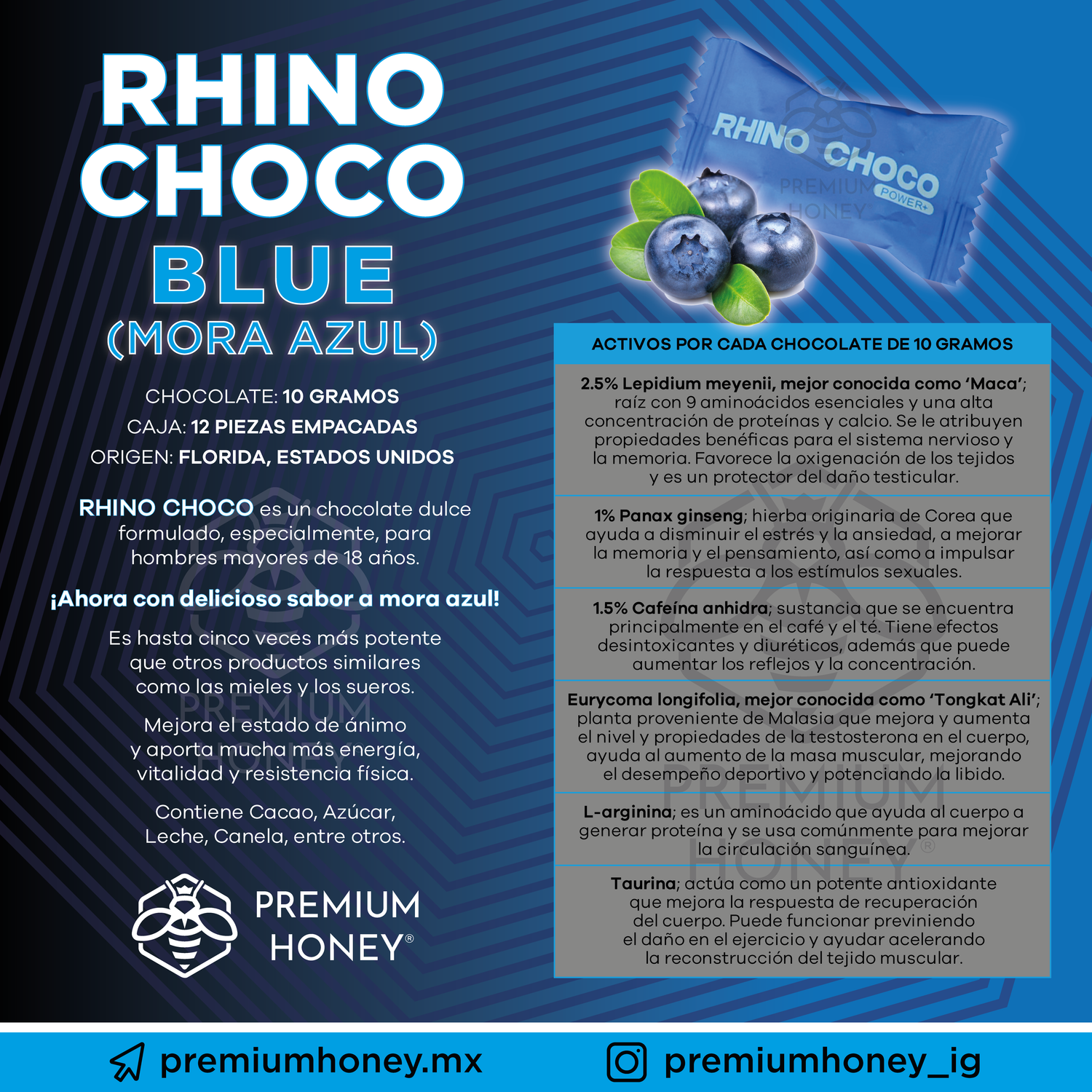 RHINO CHOCO (MORA AZUL)