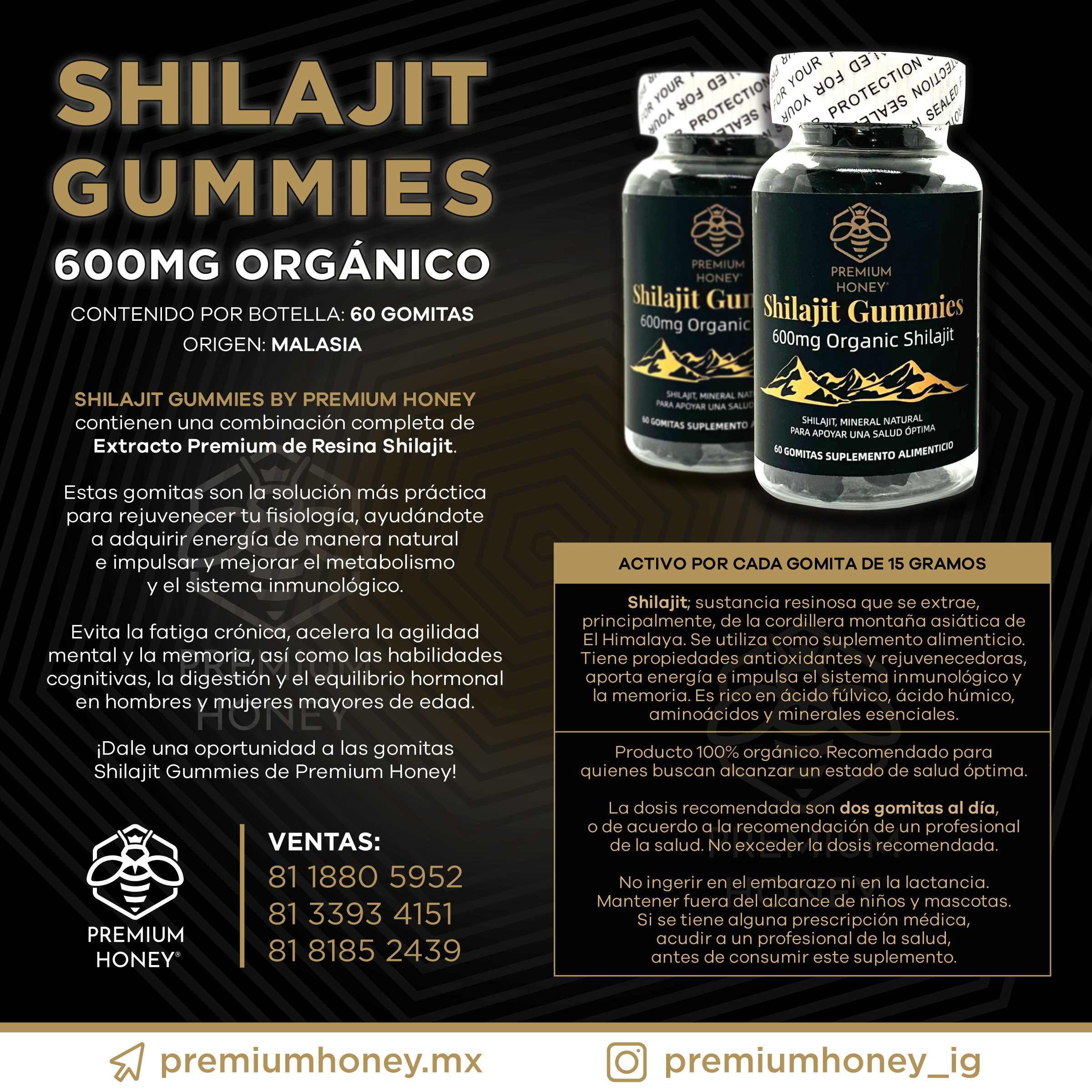 Shilajit Gummies by Premium Honey